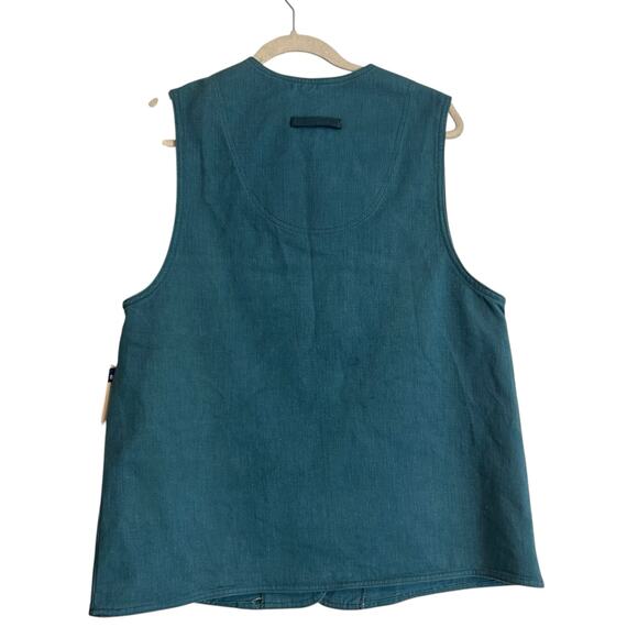 Vintage Forest Green Denim Vest Jeans Set Womens Sz Medium High Waist Corduroy - Picture 4 of 16